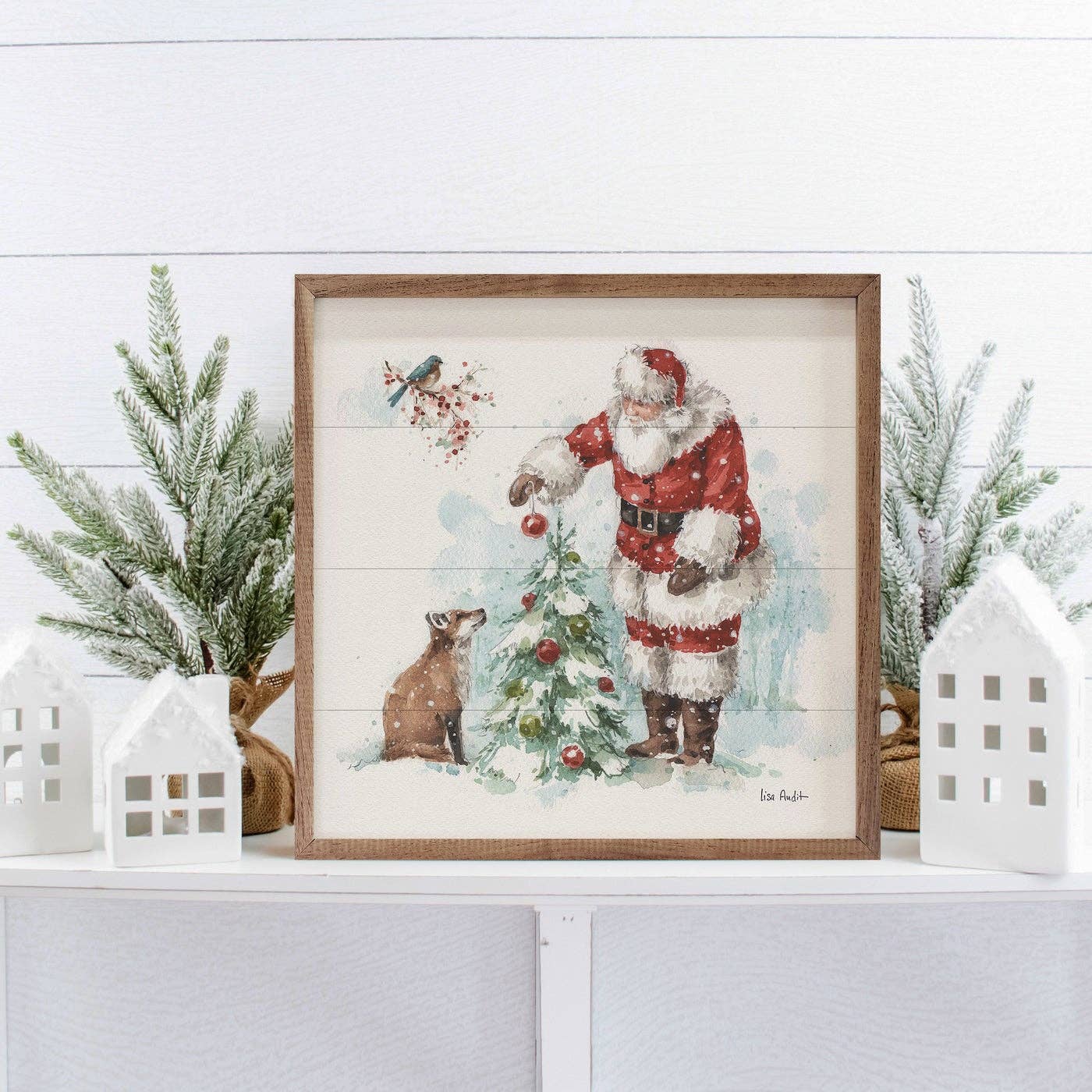 Magical Holidays By Lisa Audit 4x4 inch Framed Wooden Accent - The Country Rabbit Gifts & Décor