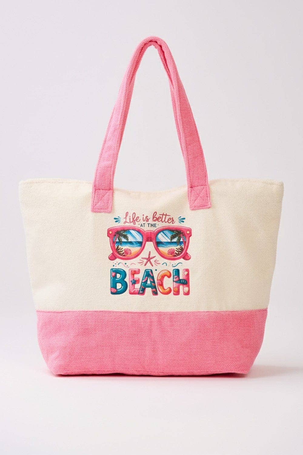 MB0345 Sunglasses Life Is Better At The Beach Terry Tote Bag - The Country Rabbit Gifts & Décor