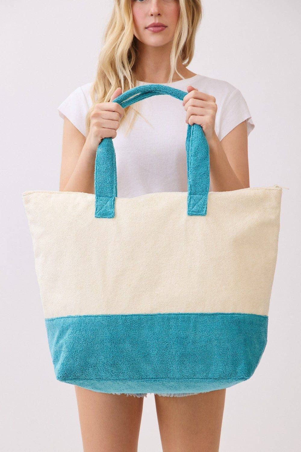 MB0346 Palm Tree Life Is Better At The Beach Terry Tote Bag - The Country Rabbit Gifts & Décor