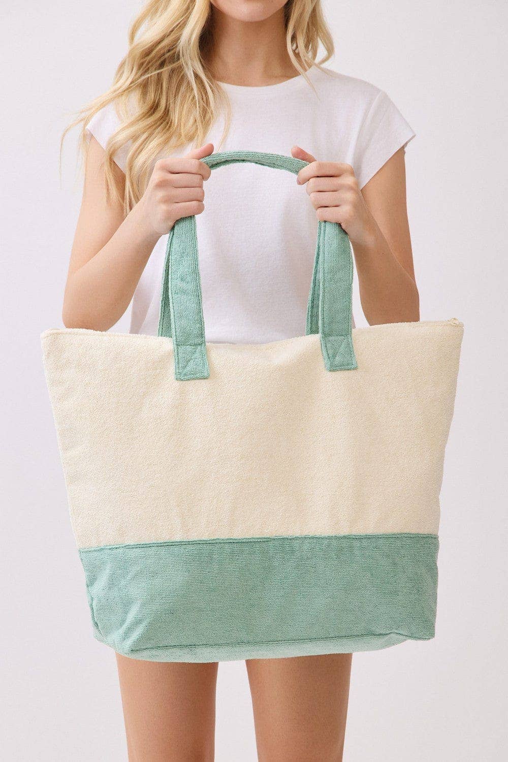 MB0350 Beach Bum Terry Tote Bag - The Country Rabbit Gifts & Décor