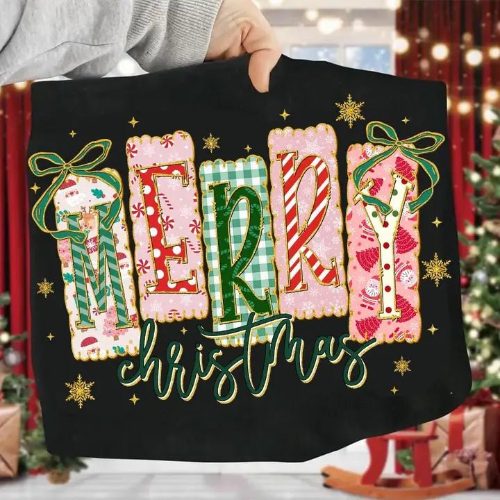 Merry Patches Christmas Sweatshirt - The Country Rabbit Gifts & Décor