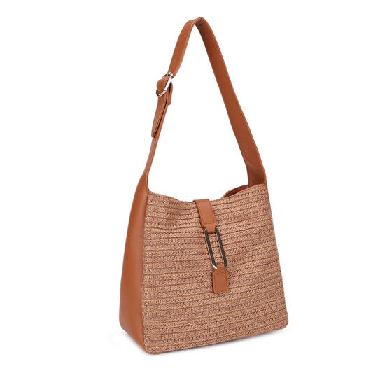MIM - 26001 Arla Straw Hobo Tote - The Country Rabbit Gifts & Décor