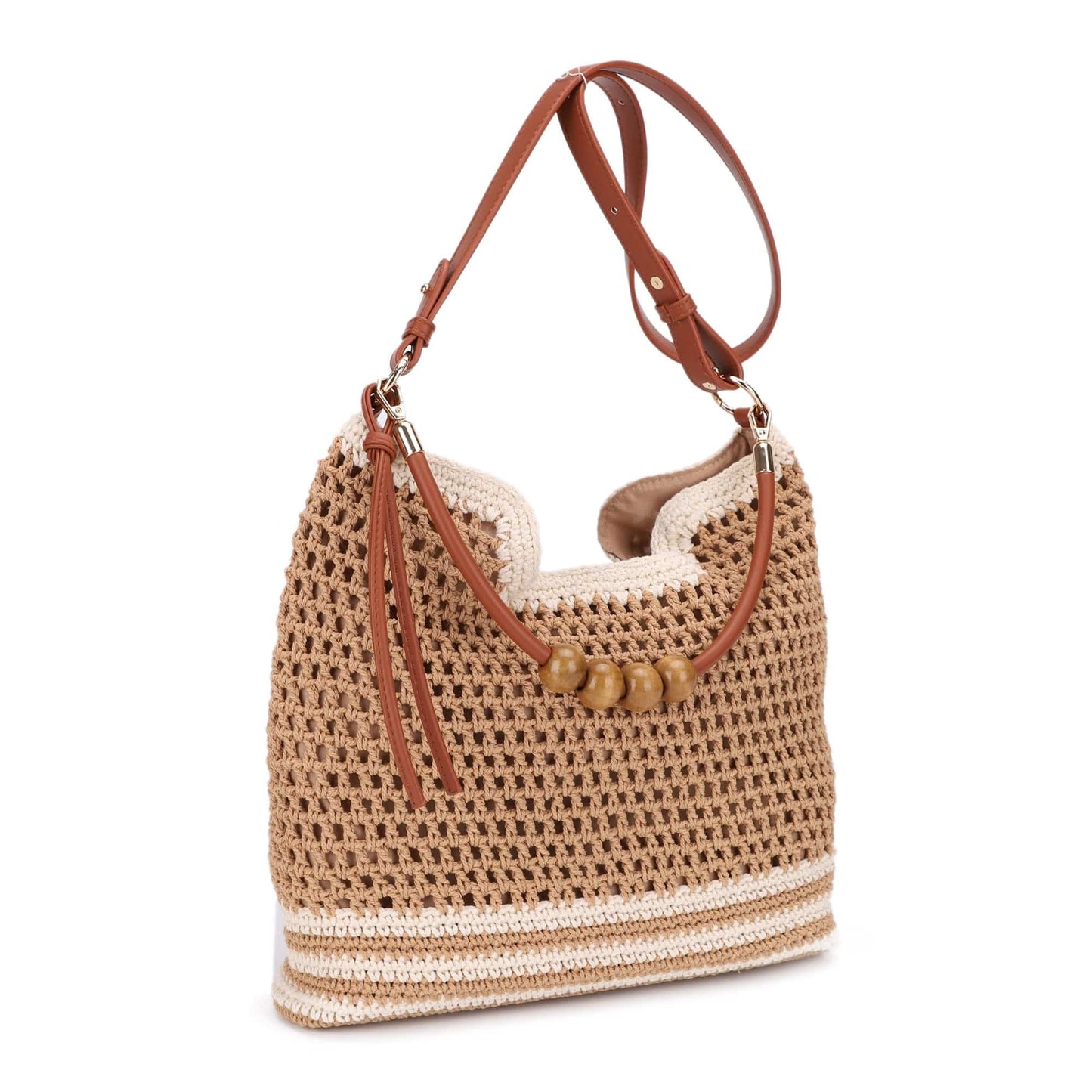 MIM - 26002 Elia Crochet Crossbody/Tote Bag - The Country Rabbit Gifts & Décor