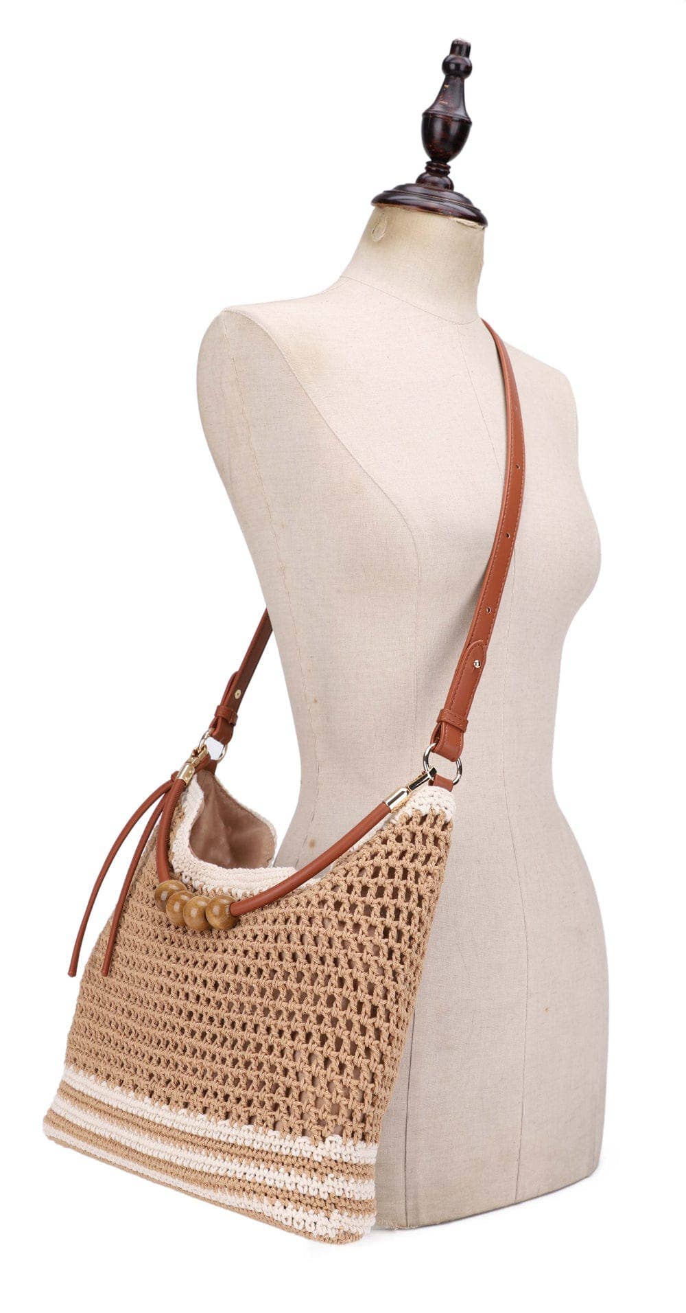 MIM - 26002 Elia Crochet Crossbody/Tote Bag - The Country Rabbit Gifts & Décor