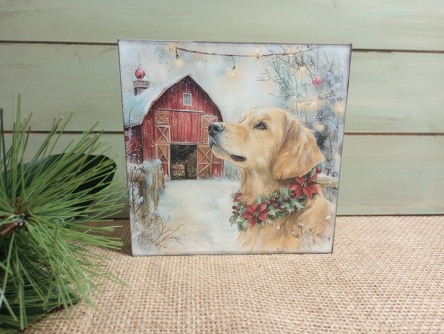 Olde Red Barn - Dog Wood Block Sign - Raleigh - The Country Rabbit Gifts & Décor