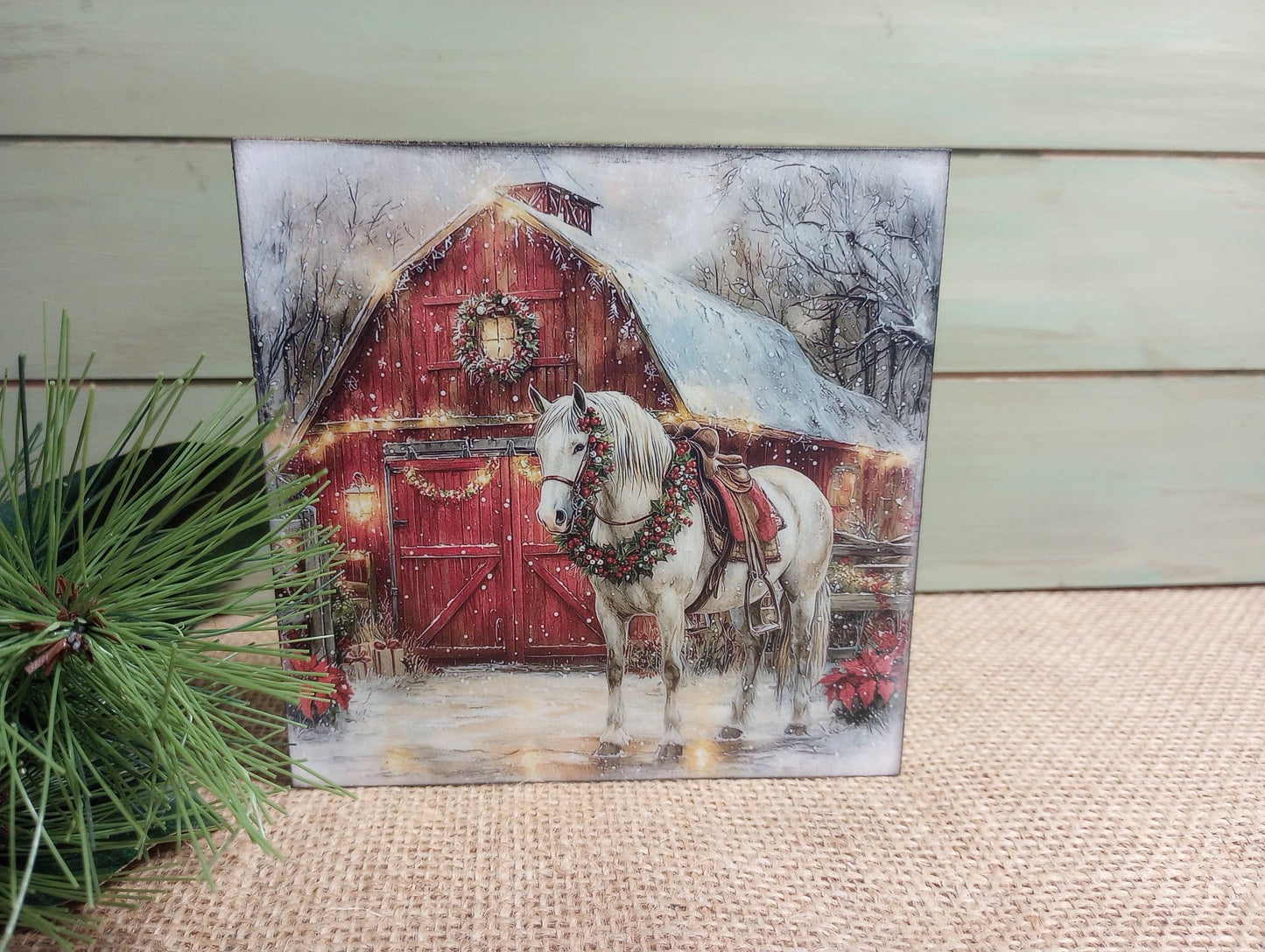 Olde Red Barn - Horse Wood Block Sign - HENRY - The Country Rabbit Gifts & Décor
