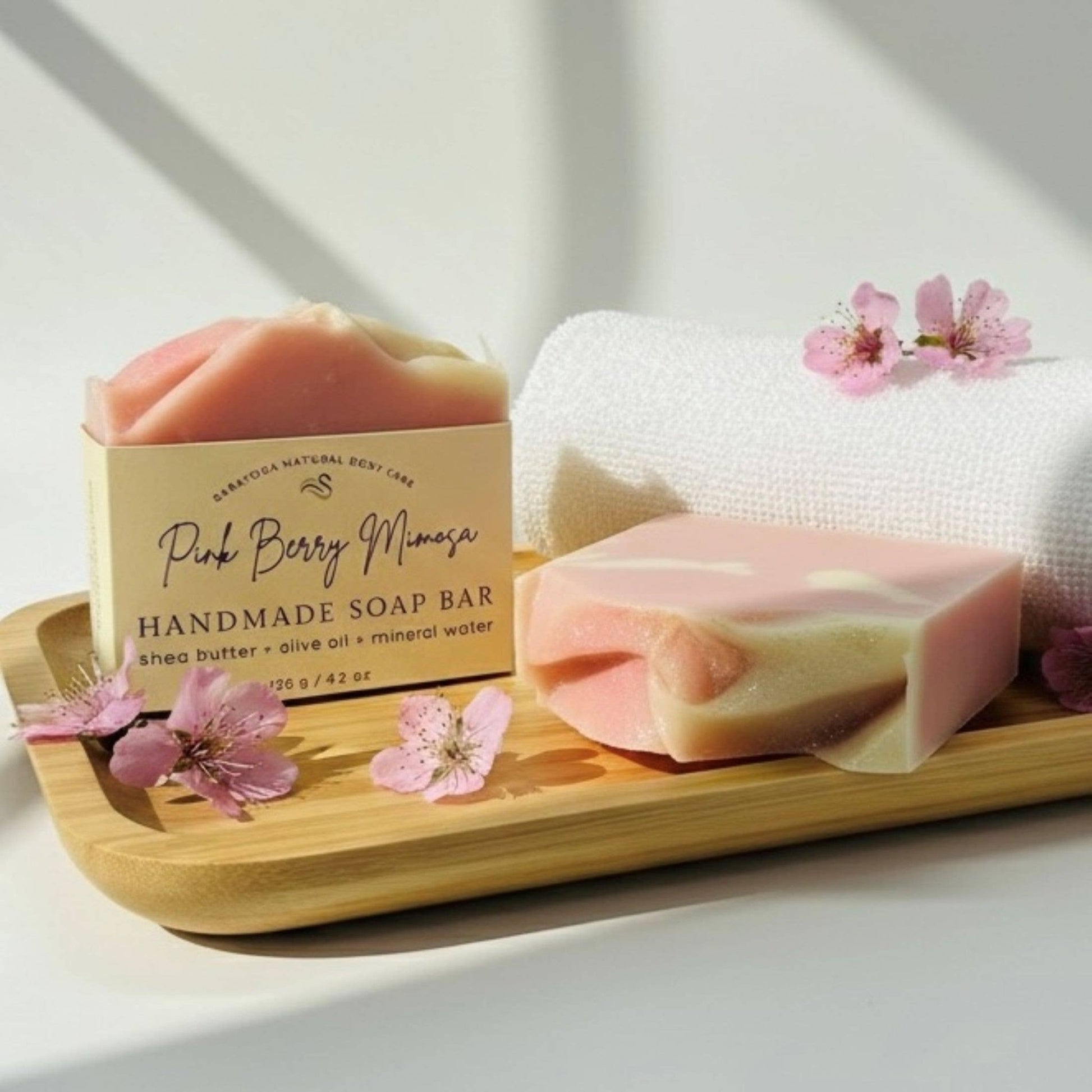 Pink Berry Mimosa Handmade Soap Bar VEGAN COLD PROCESS - The Country Rabbit Gifts & Décor