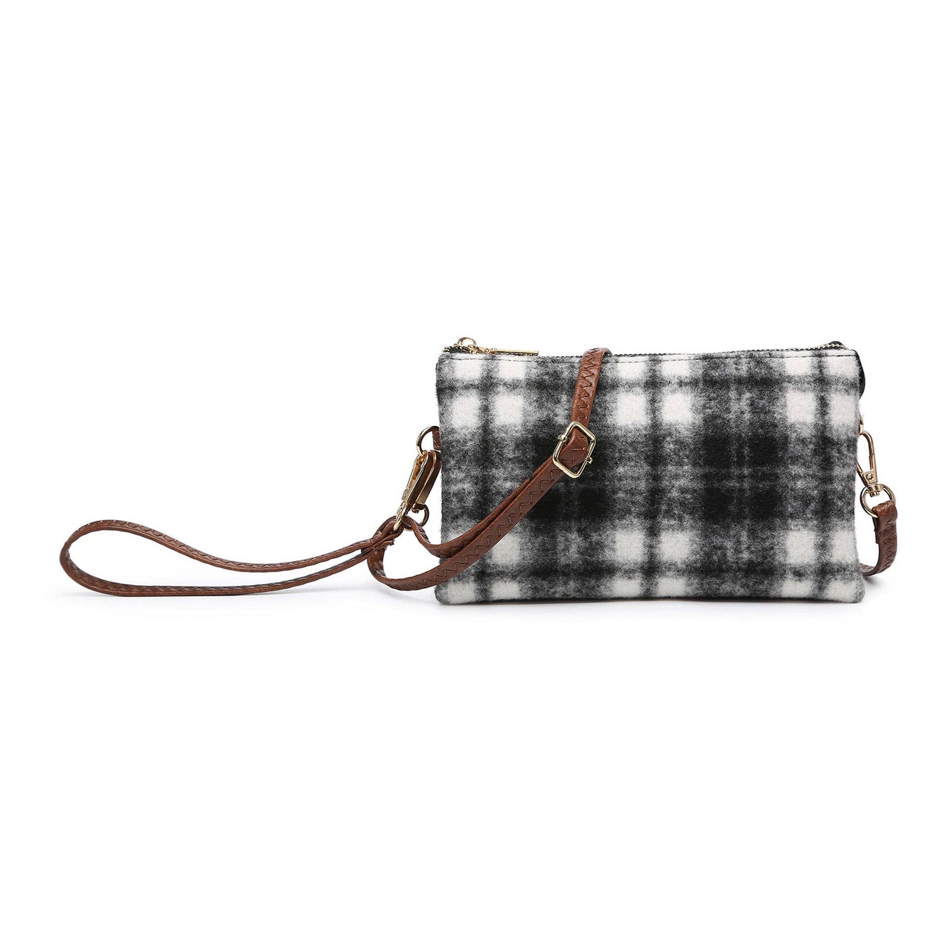 Plaid 3 Compartment Crossbody Bag - The Country Rabbit Gifts & Décor