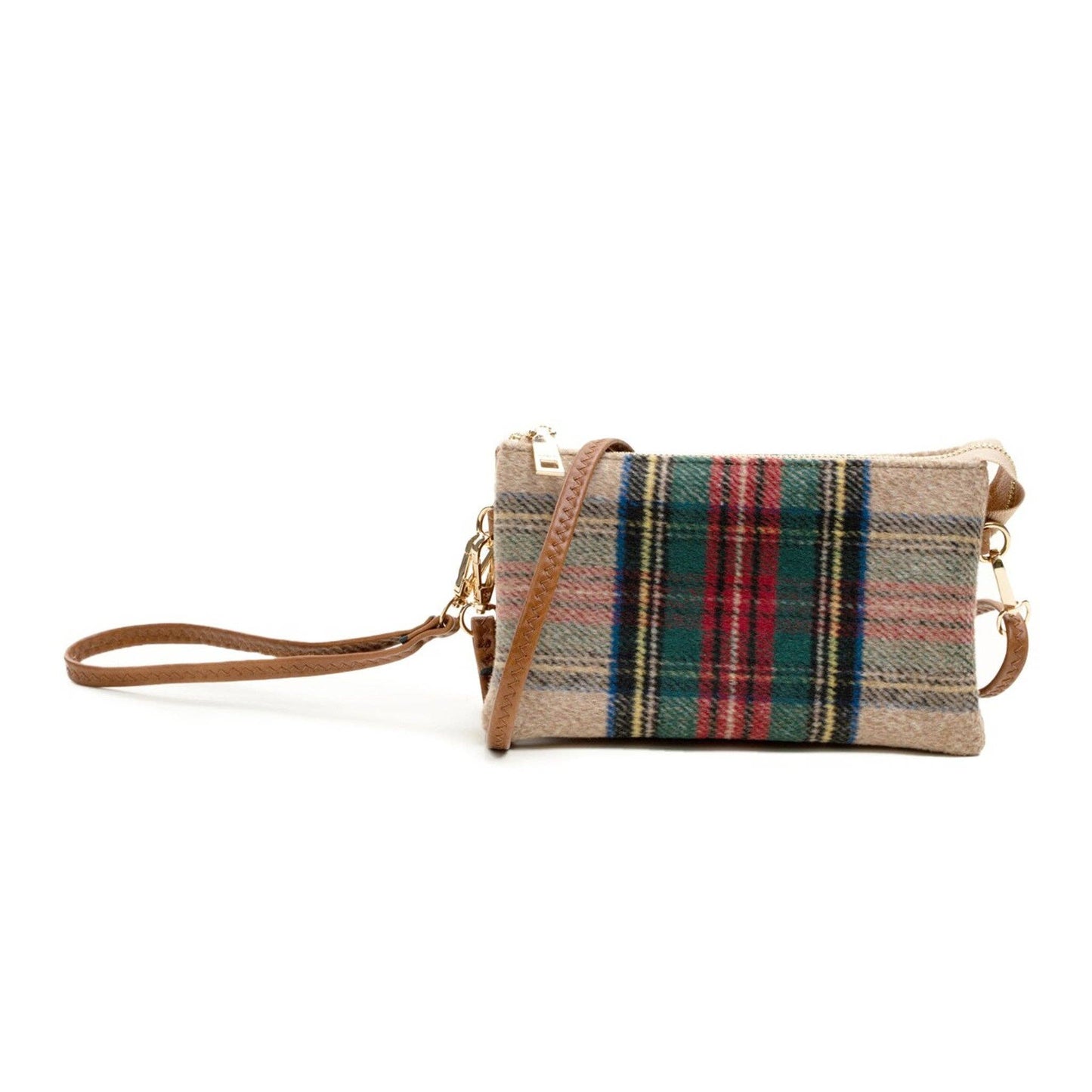 Plaid 3 Compartment Crossbody Bag - The Country Rabbit Gifts & Décor