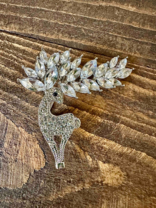 Reindeer Brooch/Sparkly - The Country Rabbit Gifts & Décor