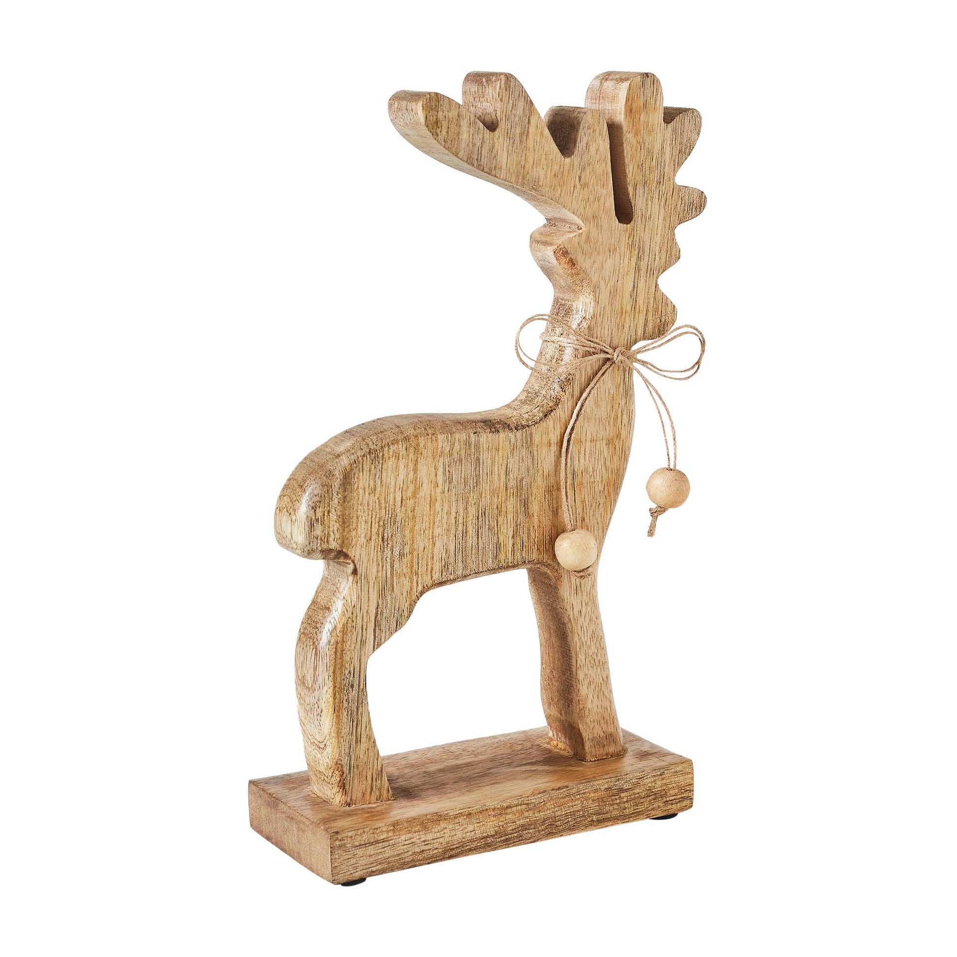 Reindeer Wooden Figurine 10x5.5x2.5 - The Country Rabbit Gifts & Décor