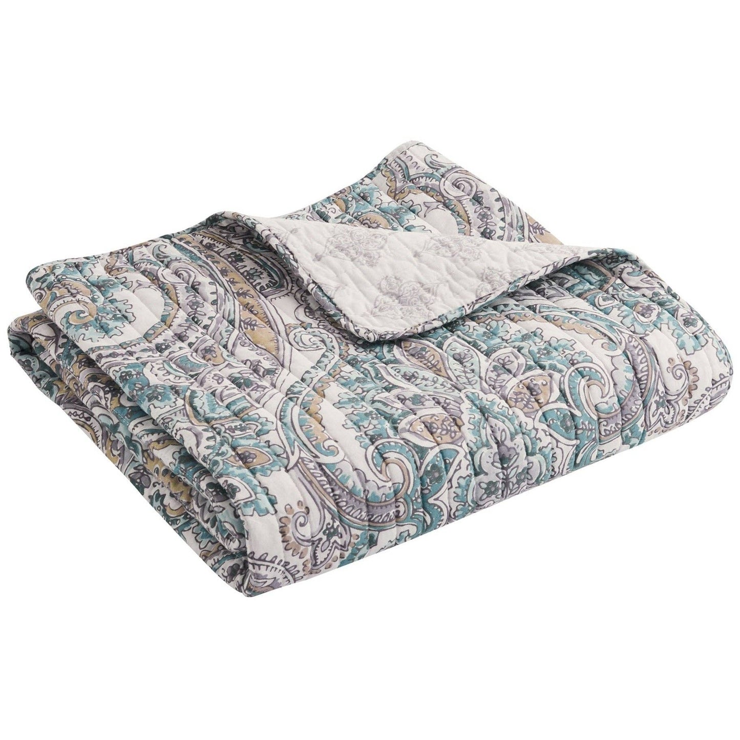 Rome Quilted Reversible Throw Blanket - The Country Rabbit Gifts & Décor