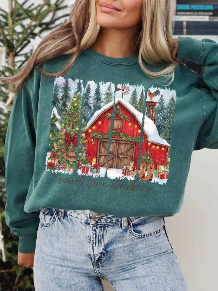 Small Town Christmas Sweatshirt - The Country Rabbit Gifts & Décor