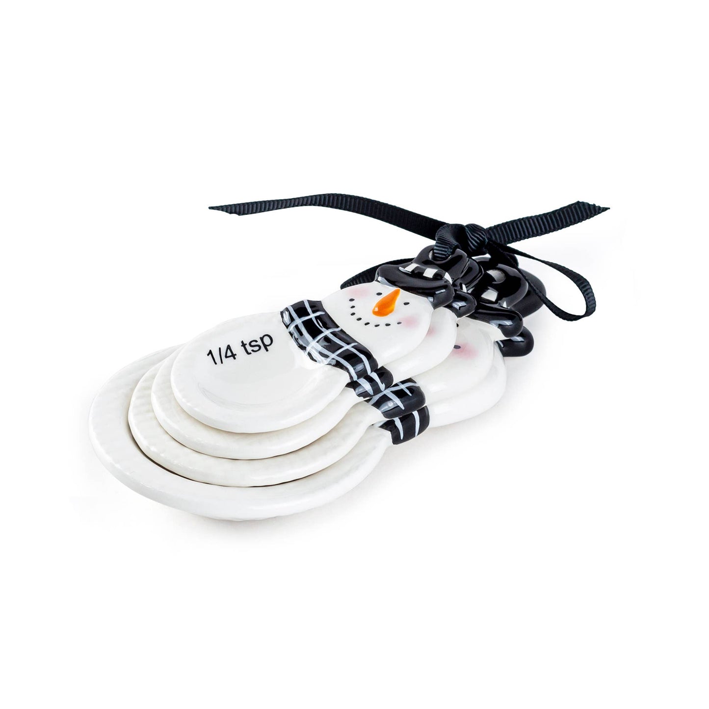 Snowman 4 - Piece Ceramic Measuring Spoon Set - The Country Rabbit Gifts & Décor