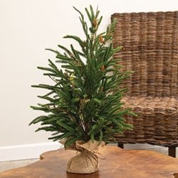 Soft Touch Austrian Pine Tree in Burlap Base - 24"H - The Country Rabbit Gifts & Décor