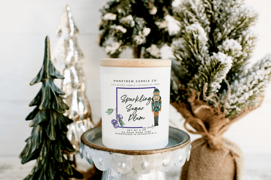 Sparkling Sugar Plum 8 oz Jar Candle - The Country Rabbit Gifts & Décor