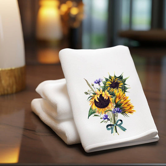 Sunflower Fingertip Towel for Kitchen or Bath Decor - The Country Rabbit Gifts & Décor