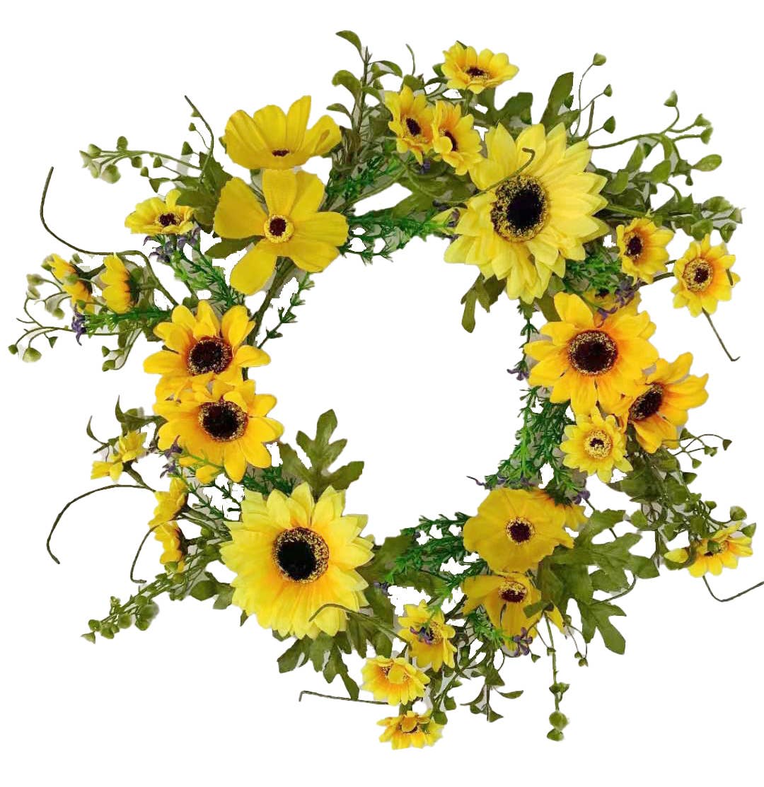 Sunflower Wreath Candle Ring - The Country Rabbit Gifts & Décor