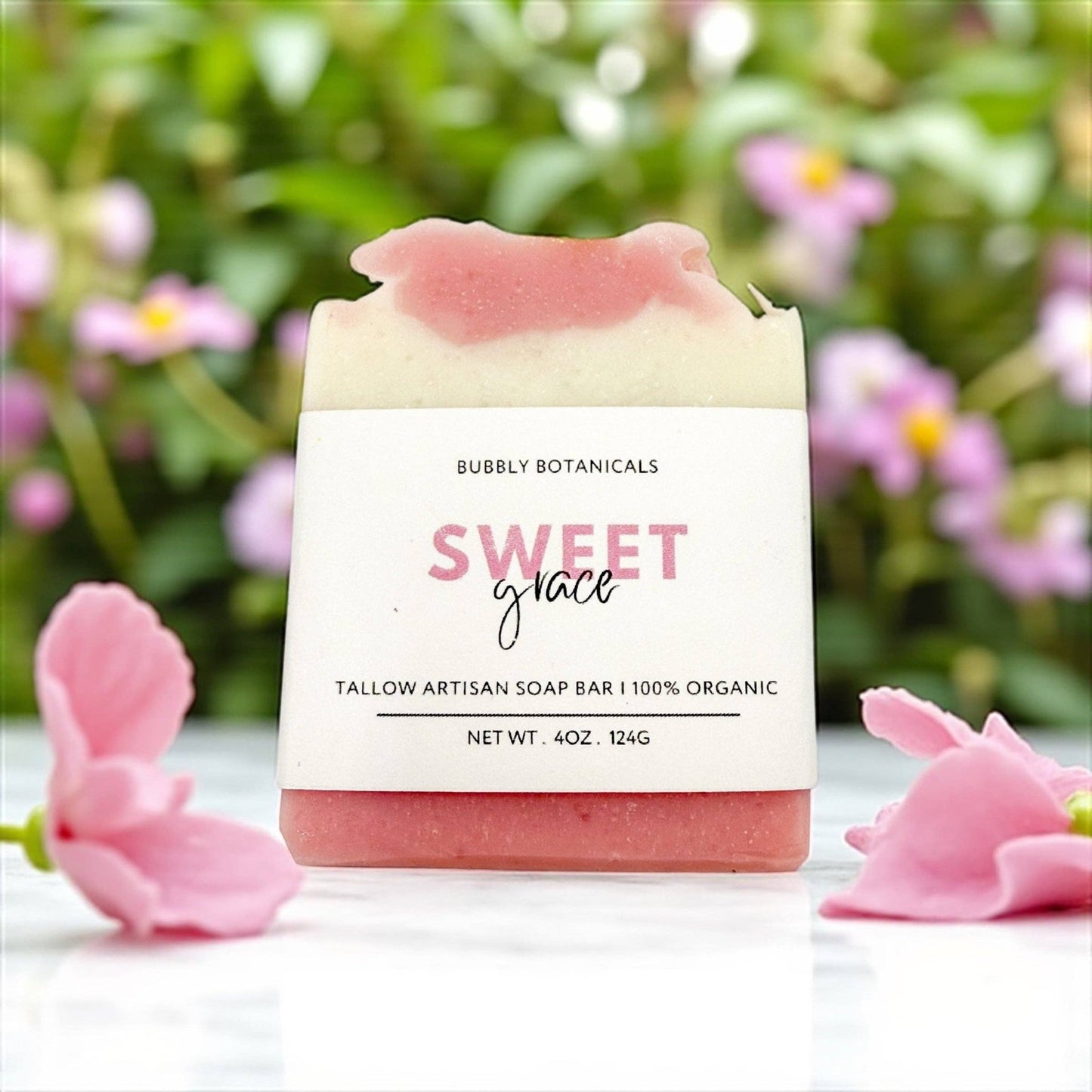 Sweet Grace Tallow Soap – Natural Handmade Soap Bar with Floral Scent - The Country Rabbit Gifts & Décor