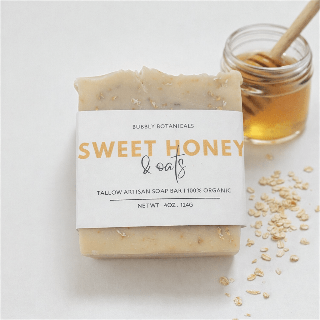 Sweet Honey & Oats Tallow Soap –for Nourished, Healthy Skin - The Country Rabbit Gifts & Décor