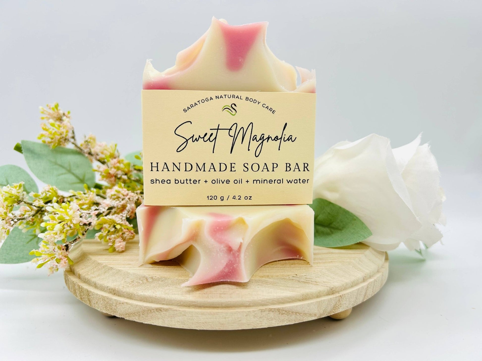 Sweet Magnolia Handmade Soap Bar VEGAN COLD PROCESS - The Country Rabbit Gifts & Décor