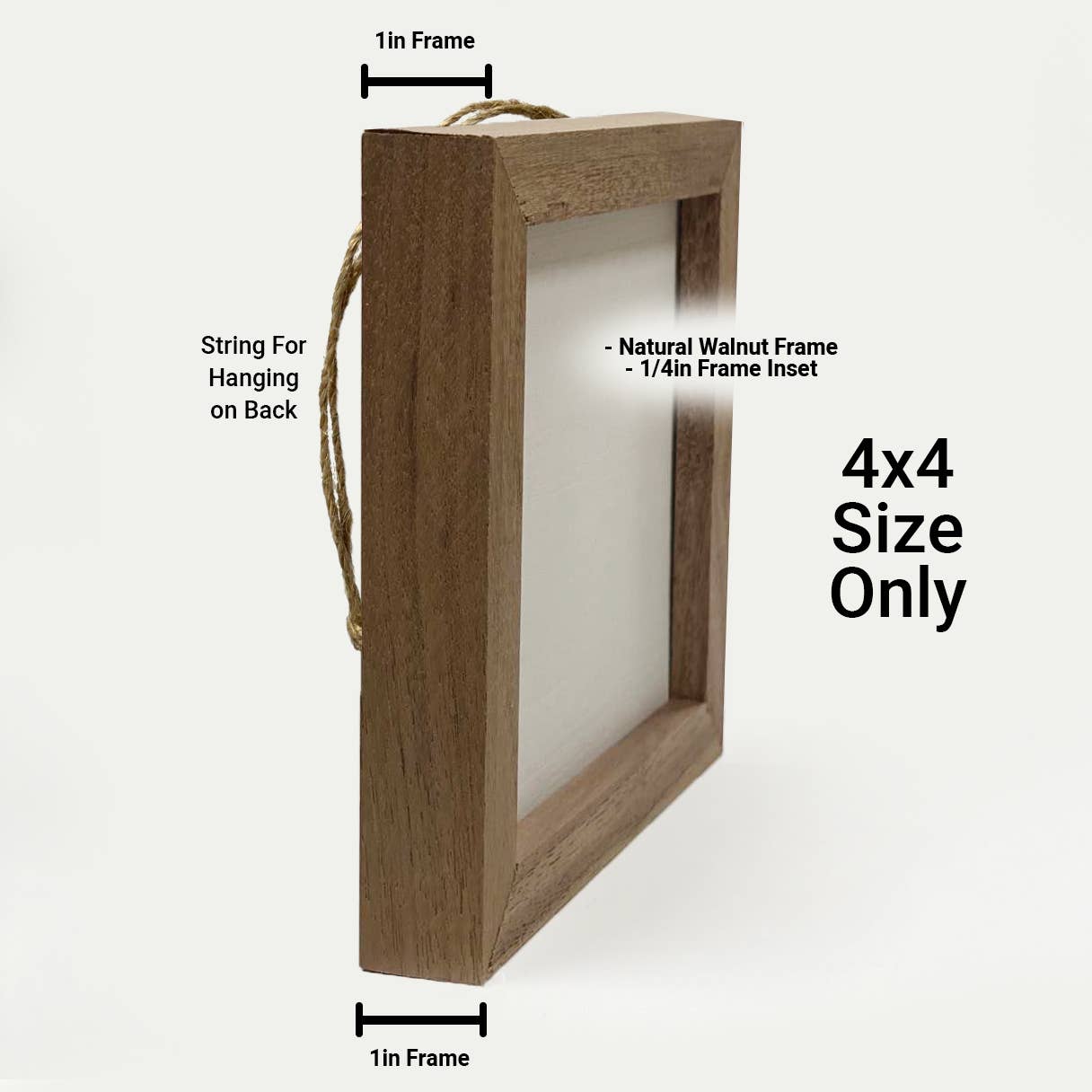 Three Ornaments With Holly 4x4 inch Framed Wooden Holiday Accent - The Country Rabbit Gifts & Décor