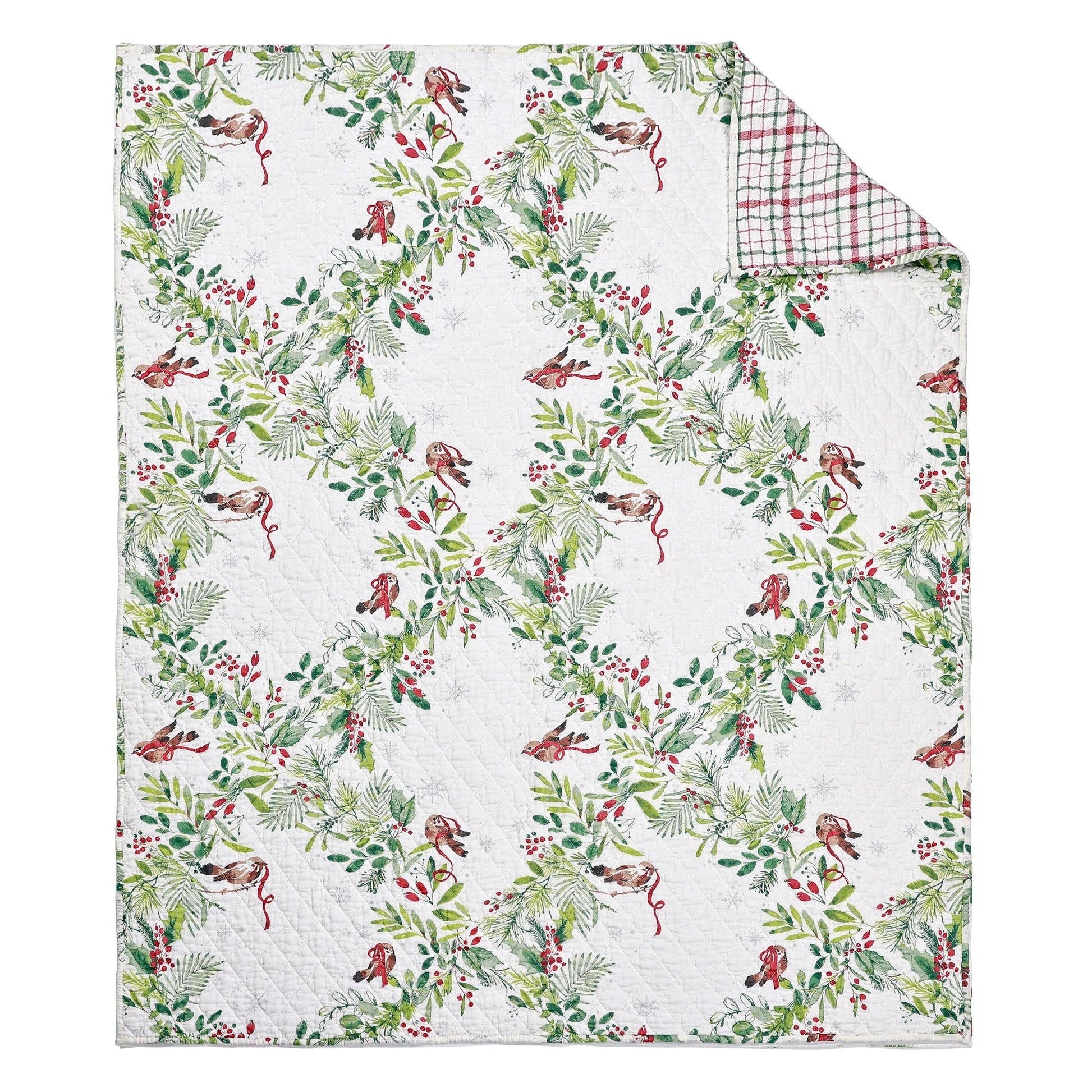 Tinsel Tidings Quilted Throw Blanket - The Country Rabbit Gifts & Décor