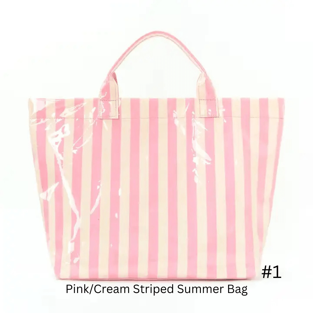 Trendy, cute Striped Summer Bag - The Country Rabbit Gifts & Décor