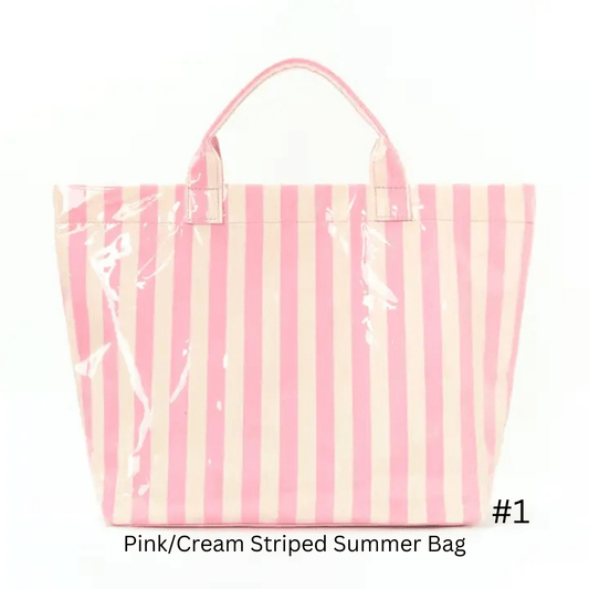 Trendy, cute Striped Summer Bag - The Country Rabbit Gifts & Décor
