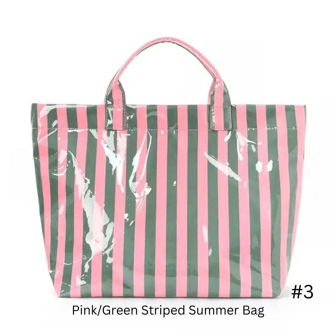 Trendy, cute Striped Summer Bag - The Country Rabbit Gifts & Décor