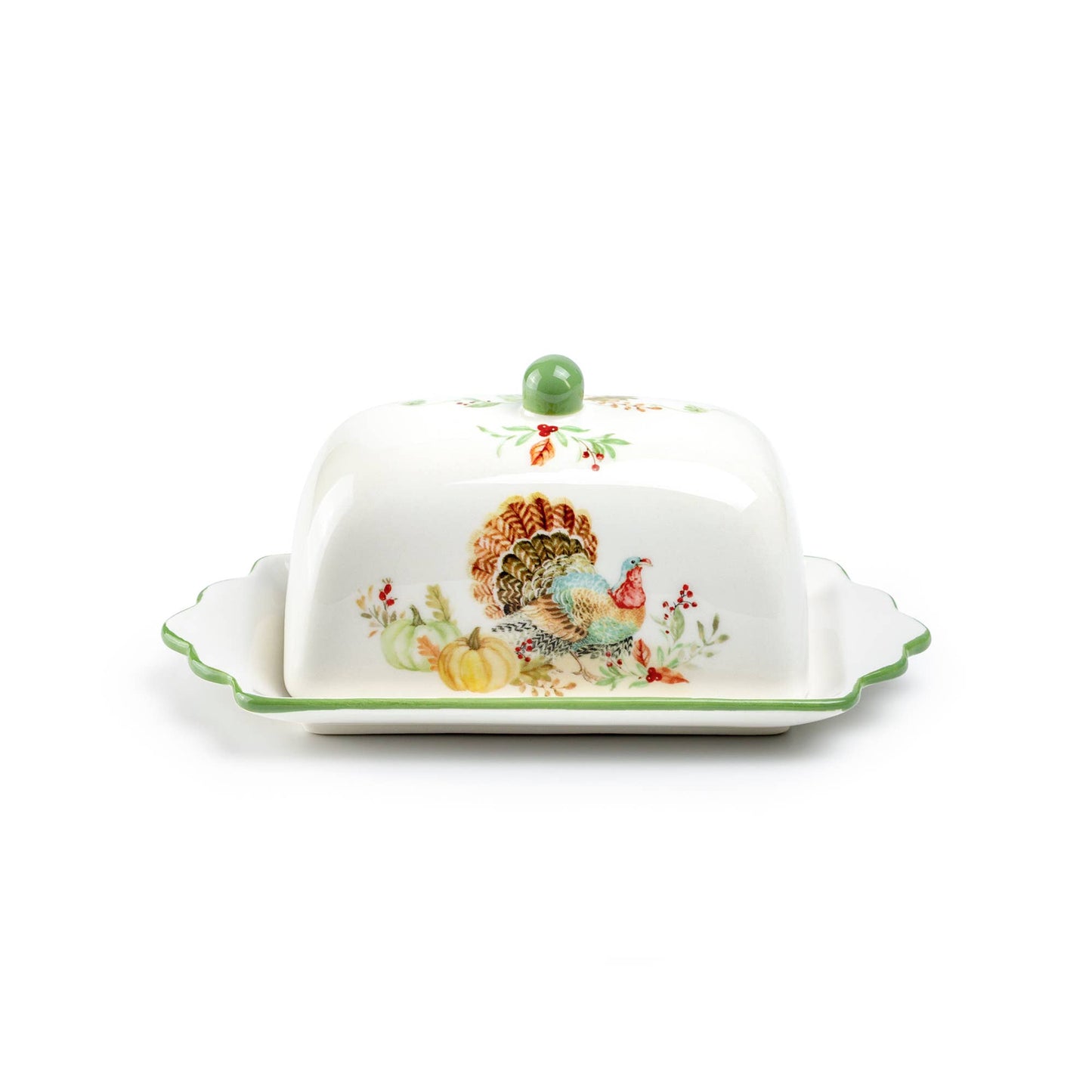 Turkey Autumn Harvest Butter Dish - The Country Rabbit Gifts & Décor