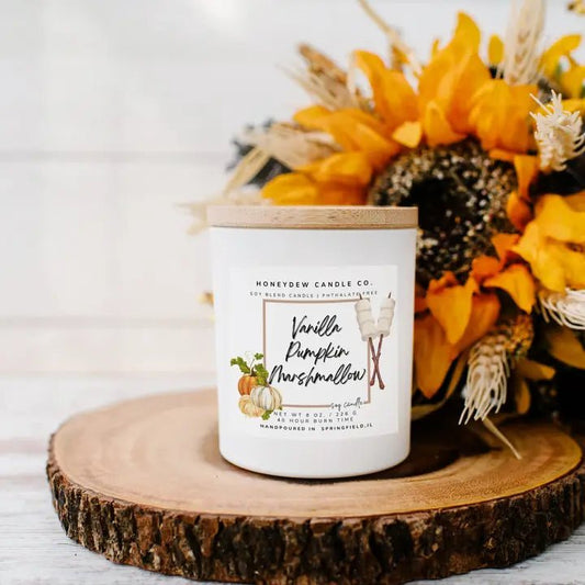 Vanilla Pumpkin Marshmallow 8 oz Candle - The Country Rabbit Gifts & Décor