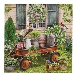 Vintage Garden Wagon Canvas Print - The Country Rabbit Gifts & Décor