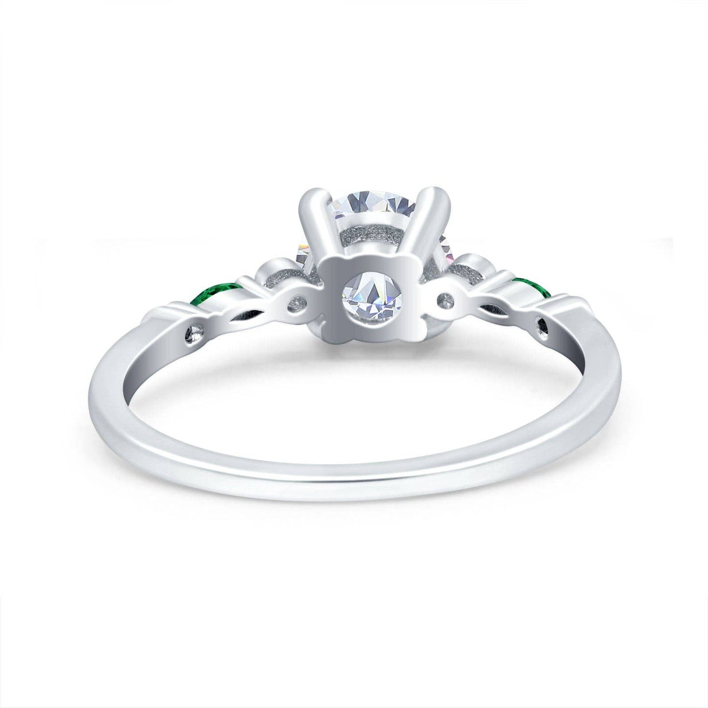 Vintage Style Round Marquise Green Emerald Simulated Cubic Zirconia Ring - The Country Rabbit Gifts & Décor