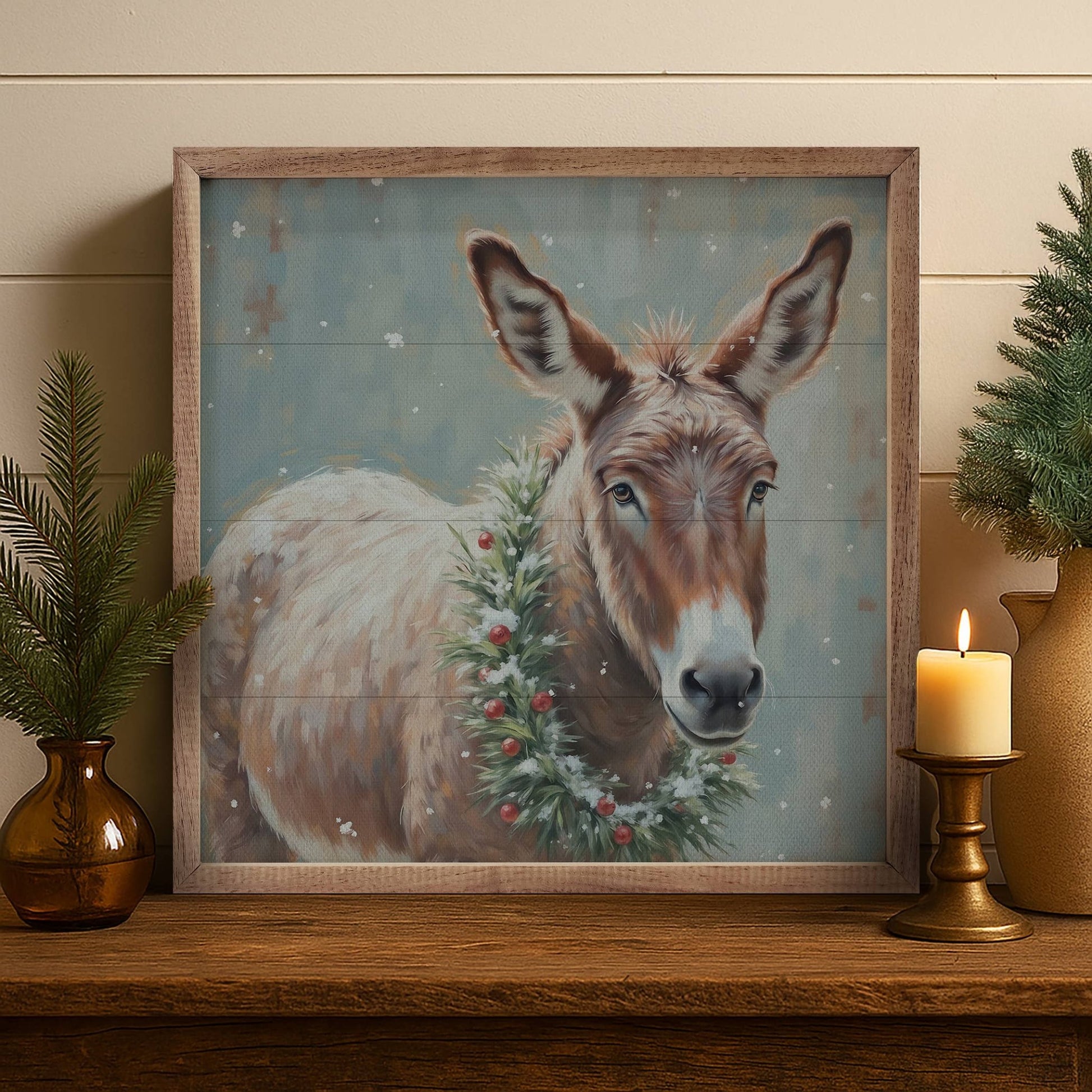 White Donkey Berry Wreath - The Country Rabbit Gifts & Décor