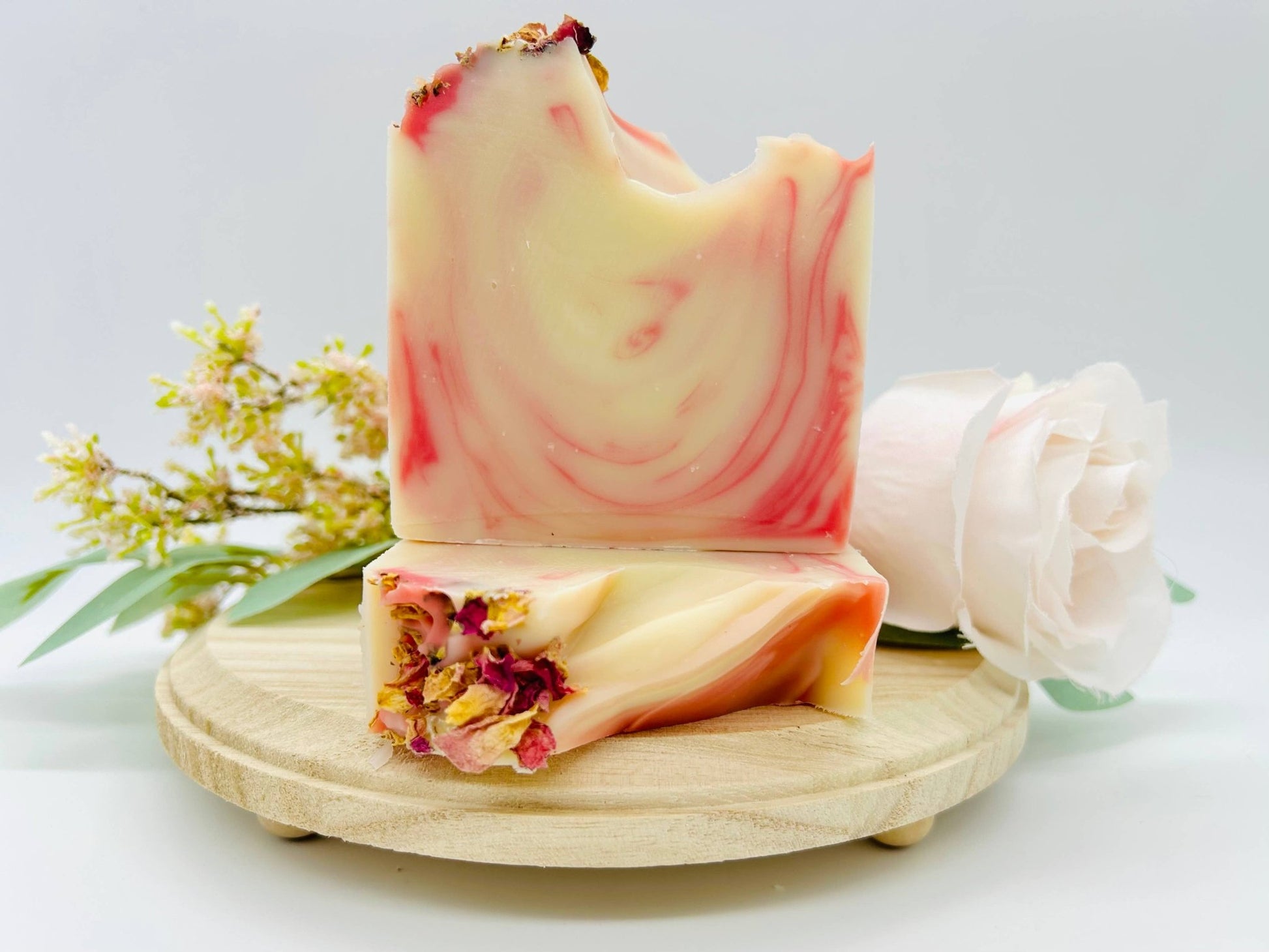 Wild Rose Handmade Soap Bar VEGAN COLD PROCESS - The Country Rabbit Gifts & Décor