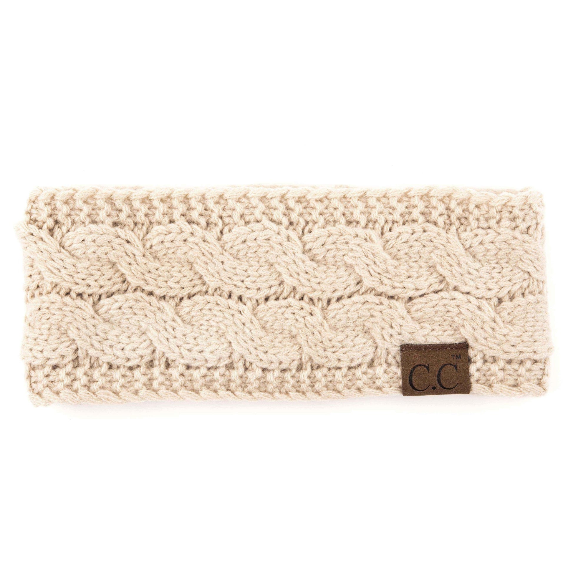 Willow Cable Knit Fuzzy Lined Head Wrap - The Country Rabbit Gifts & Décor
