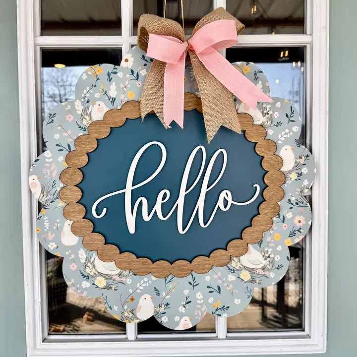 Wooden Door Hanger - The Country Rabbit Gifts & Décor