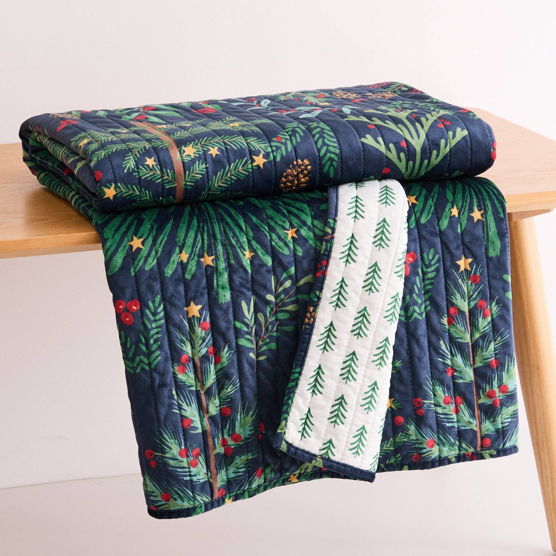 Woodsy Wonder Reversible Quilted Throw Blanket - The Country Rabbit Gifts & Décor
